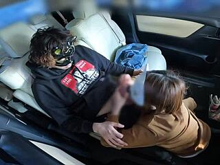 Wife tempted during shopping for hot car creampie 😏