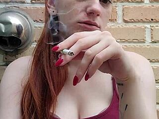 Redhead Alice Smokes While Getting Pounded Hard in Wild Bedroom Action. Watch Her Take It All!