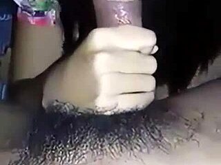 Myanmar girl sucking big cock in blowjob scene with asian amateurs