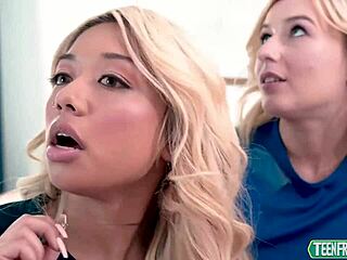 Minxx Marley and Celestina Blooms Ride Monster Cock for Debt!