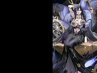 ahegao hmv takes big black cock in interracial hentai action.