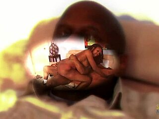 Busty hottie fucks black dude passionately