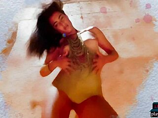 Petite Latina Katherinne Sofia Strips Naked