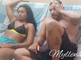 Leo Ogro's depraved uncle intensely fucks his ebony brunette niece on the sofa after lunch, making her orgasm.