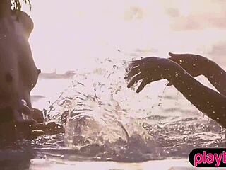 Beautiful teens Cara and Elilith explore sensual lesbian romance with tight pussies