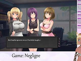 Lewdneko Vtuber Explores Negligee Game in Part 6 With Steamy Lesbian Action