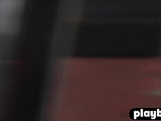 Jaime Edmondson, the perfect big tits model, strips naked in an amazing photoshoot.