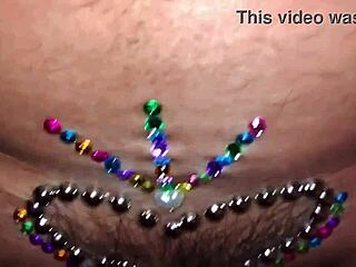 Vajazzling silver heart shines in close-up