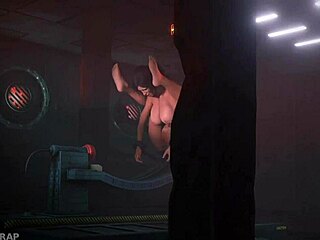 lara croft gets bound in the machine for intense orgasms