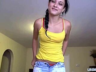 Teen slut Bailey undresses and rides cock teasingly in POV