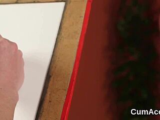 stunner gets cumshot on face gulping juice