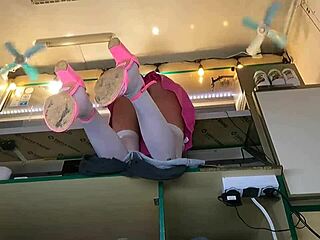 Boss removes Alice's panties at the office