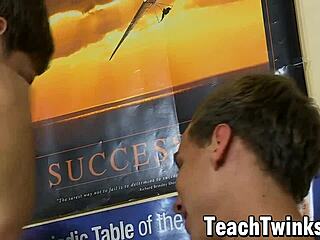 Bored Twinks Suck And Fuck With Big Cocks At School