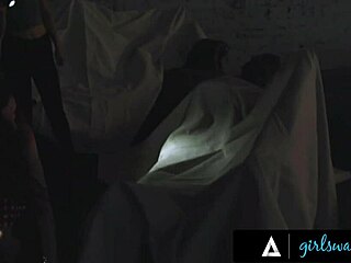 Girlsway - hot babe kristen scott spends dirty night with date in abandoned building