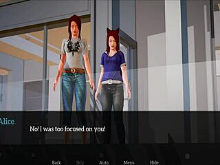 Hey, my new family gets wild in this hentai game 😏