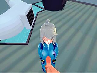 Samus gets POV facial in Metroid hentai scene