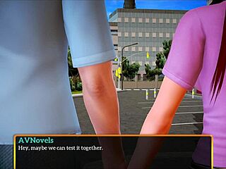 माय न्यू फैमिली 402: इरोटिक कार्टून गेम में ब्रूनेट की बड़ी गांड