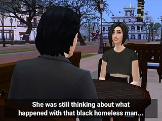 बेवफा बीवी पति के सामने बेघर आदमी से चुद रही - ddsims