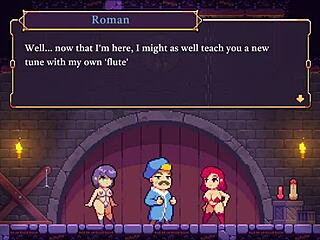 Scarlet Maiden Hentai Game With Bound Redhead Threesome