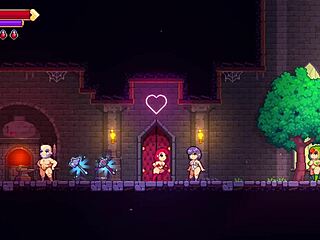 Scarlet Maiden Hentai Game With Bound Redhead Threesome