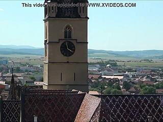 A top view of sibiu romania, showcasing european romanian tourist attractions