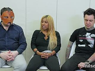 uhh, foxy chick got dragged to butthole madhouse for weird therapy!