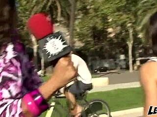 wet shirt and more with spanish brunette?