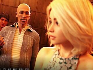 Sinful Jade exposes her breast in academy roleplay.