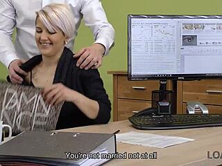 Naughty girl secures credit with sexual charm! 😜