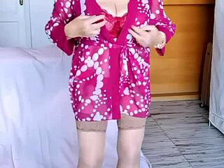 mariaold needs your cock, shows what she'll do with big tits and holes in stockings