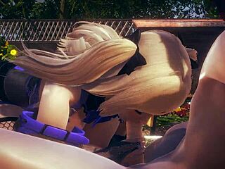 Exploring Genshin Impact hentai with Fischl's POV blowjob and facial cumshot action.