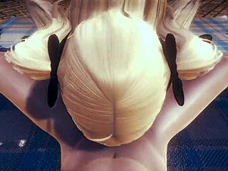 Exploring Genshin Impact hentai with Fischl's POV blowjob and facial cumshot action.