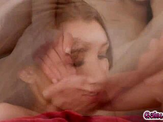 Lesbian couple maya woulfe and spencer bradley stimulate pussies moaning on the job