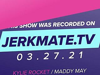 Kylie Rocket and Maddy May grind wet pussies on each other’s faces live on Jerkmate TV. It’s insanely hot!