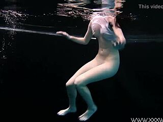 Andrejka Swims Naked In The Pool