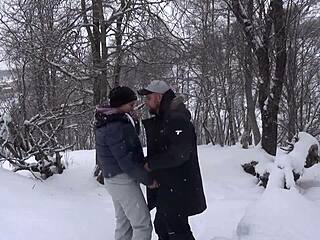 Hot Student Suck Professor Big Dick After Ski Lesson