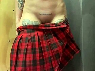 unknown latina caught on camera in store wearing butt plug for outdoor thrill