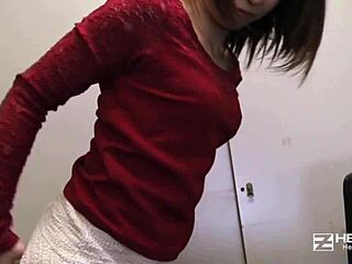 Instant AV Interview! Mayoi Sakuya's Hairless Creampie Session 1