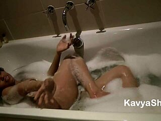 Indian Natural Boobs Babe Kavya In Bath Tub FINGERING Her TIGHT PUSSY In Hindi Audio