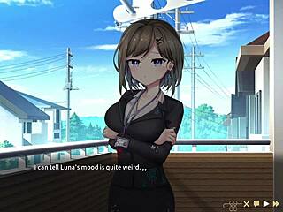 Luna’s blowjob scene in Ghost Marriage VN Hentai Game Night 1