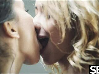 Sexy Lesbian Blonde Oiled Up! Intense Squirting Orgasms!