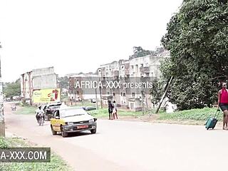 Ebony beauty enjoys intense sex with a stranger in various positions like doggystyle and missionary