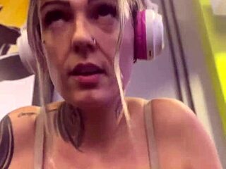 me training at gym all sweaty and dripping