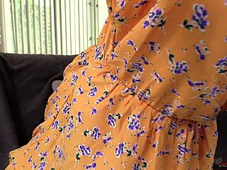 See Scarlet Skies, the cute redhead with braces, sucking dick in POV.