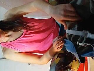 pee and close up dildo masturbation in gym shower bathroom