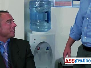 Kinky Manager Fucks Worker with Fat Dildo