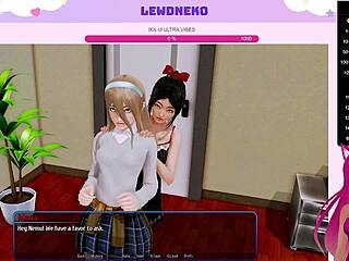 Can LewdNeko Handle The Huge Tits And Ass In Harem Hotel Part 30?