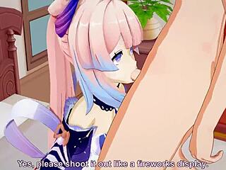 Genshin Impact adventure with Kokomi in 3D.