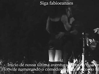 married woman shows off outdoor with cuckold voyeur filming