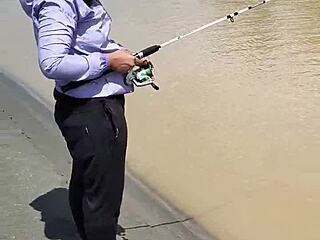 latina bends over for monster cock blowjob close up